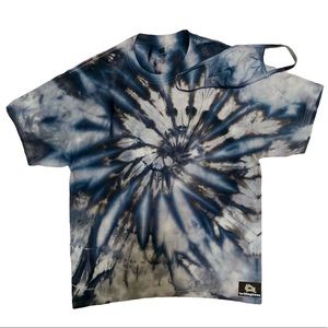 Black & Grey #Tiedye t-shirt w/free matching mask